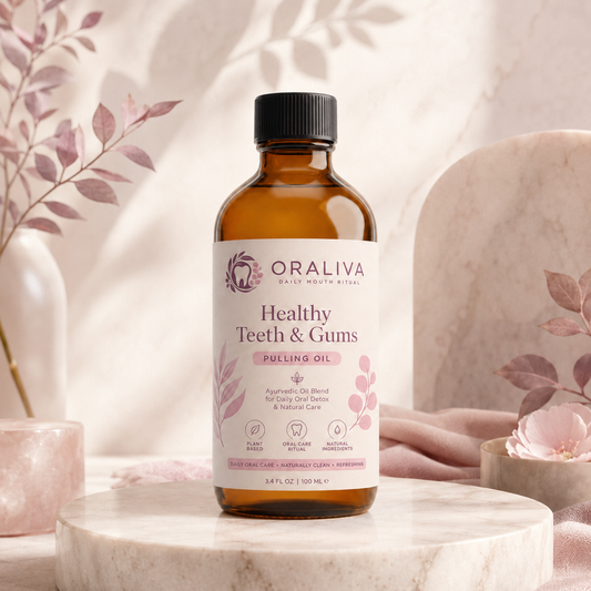 ORALIVA™ Pulling Oil – Le Rituel Naturel pour une Bouche Saine et une Haleine Fraîche